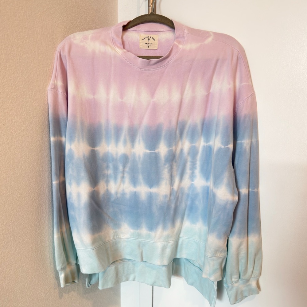 ELECTRIC & ROSE Neil Sweatshirt (Pastel Tie Dye, Size Small)